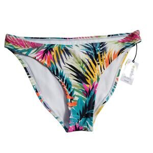 Shade & Shore Women's Low Rise Tropical Cheeky Bikini Bottom size XL